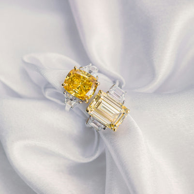 Luxe ringen met prachtige gele stenen