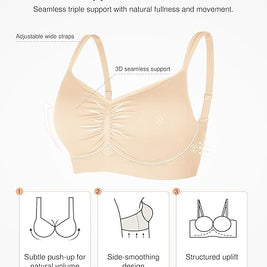 Ultieme comfort beha met naadloze ondersteuning, volledige bedekking & brede bandjes () | AgiAnna